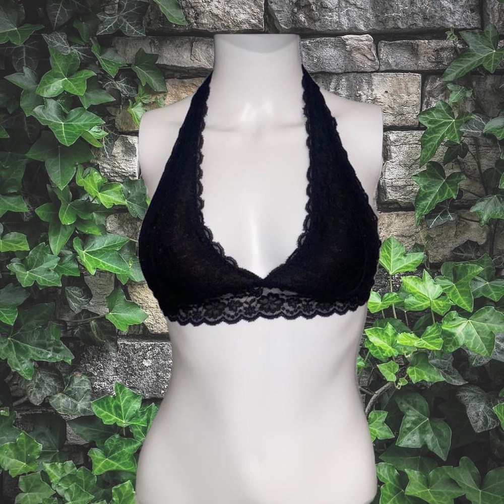 Black lace bralette